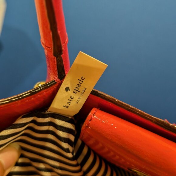 Kate Spade Patent Leather Handbag / Tote Bag - Pink - Picture 8 of 10